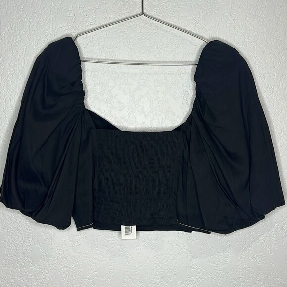 NWT JONATHAN SIMKHAI STANDARD Brene Bustier Top in Black Large Revolve - Picture 6 of 14